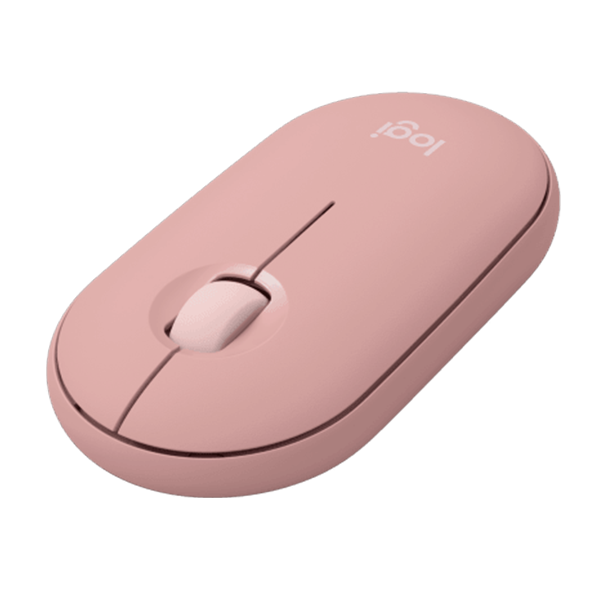 עכבר בלוטוס שקט ורוד 2 Logitech M350S Pebble בעל מבנה שטוח