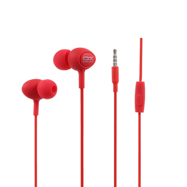 אוזניות חוטיות S6 Candy אדום Aux עם באס עוצמתי XO
