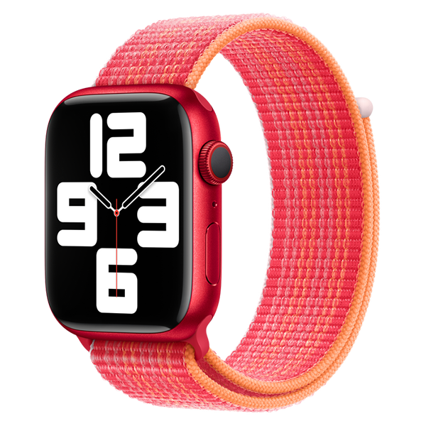 רצועה לשעון אפל 45 מ”מ מקורית Apple Watch RED Sprot Loop אדום 42/44/45 מ”מ