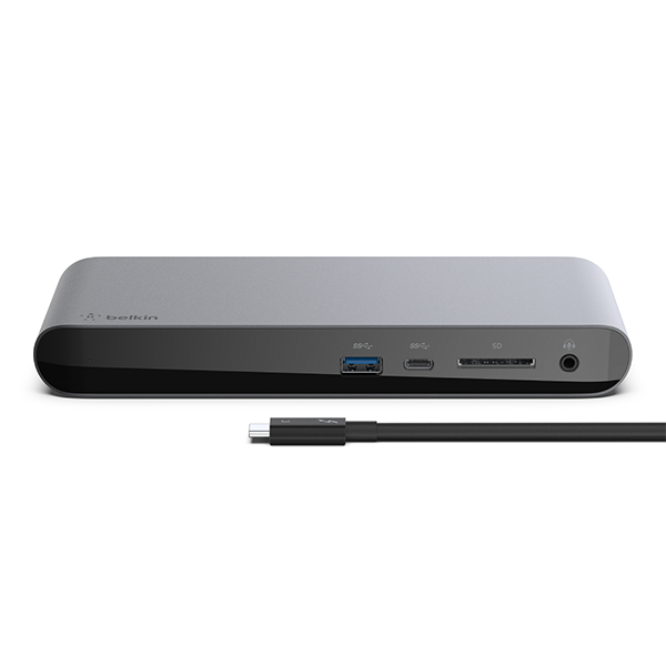 תחנת עגינה Thunderbolt 3 מבית Belkin - חיבור מהיר וקל לכל המכשירים שלך