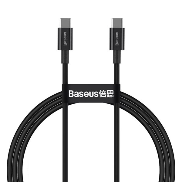 כבל טעינה מהירה USB-C לUSB-C באורך 1 מטר Baseus Superior 100W כבל מהיר במיוחד 12 חודשי אחריות