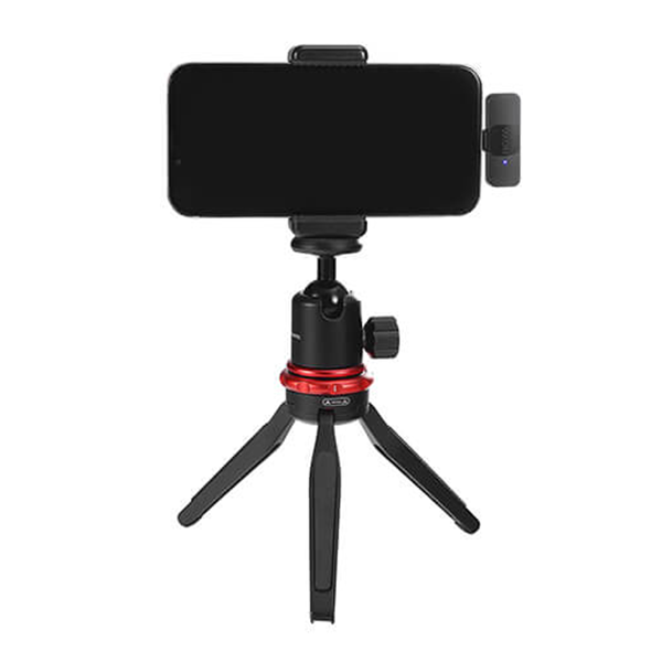 מיקרופון אלחוטי לאייפון Lightning עם קליפס לחולצה BOYA V1 ליצירת תוכן איכותי