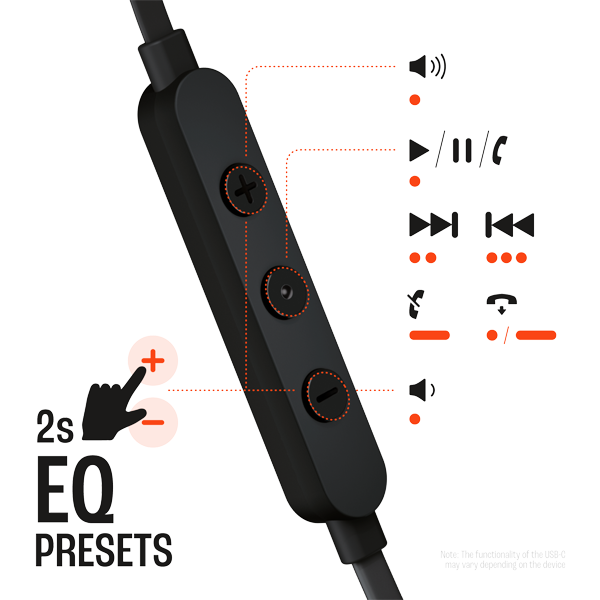 אוזניות חוטיות JBL Tune 310C בצבע שחור | באס עוצמתי, חיבור USB-C ואודיו באיכות גבוהה