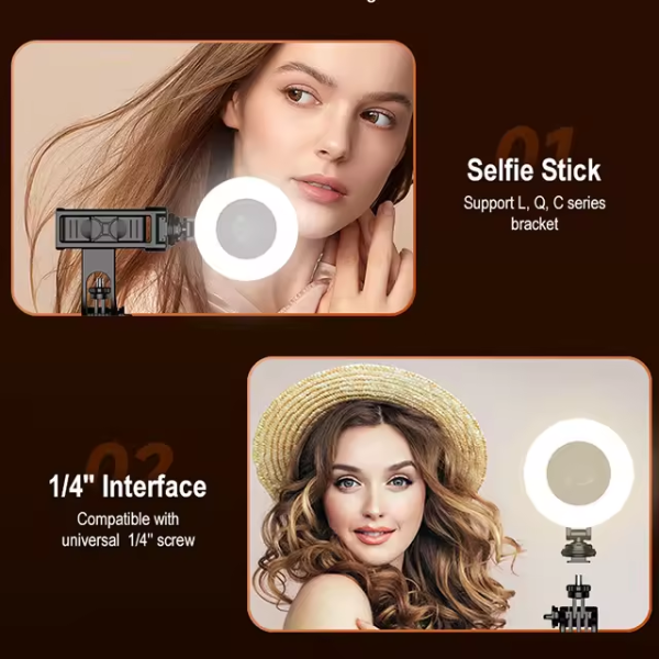 רינג לייט קומפקטי נייד לצילום איכותי ושיפור תנאי תאורה בכל מצב