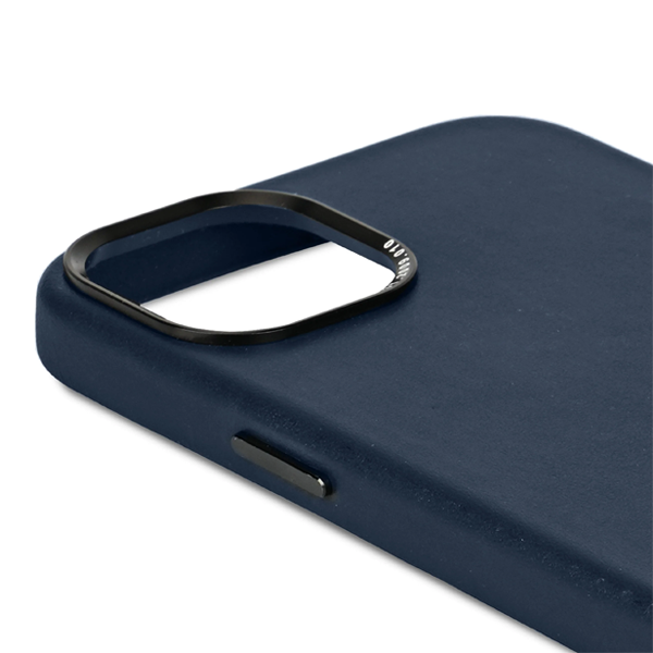 מגן לאייפון 15 פרו מקס כחול עור MagSafe DECODED עיצוב אלגנטי והגנה מתקדמת