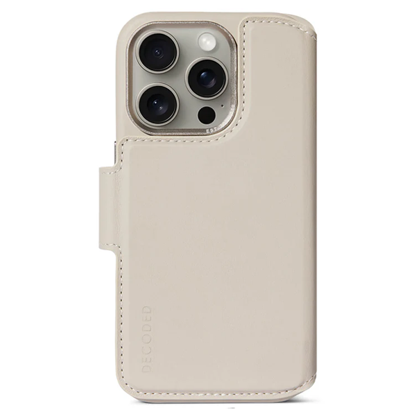 כיסוי עור לאייפון 15 פרו מקס חרס MagSafe DECODED עם ארנק כרטיסים נשלף