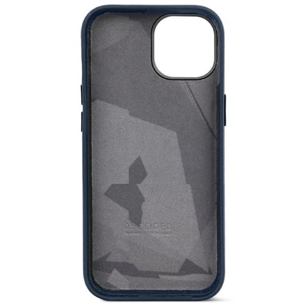 מגן לאייפון 15 פרו מקס כחול עור MagSafe DECODED עיצוב אלגנטי והגנה מתקדמת