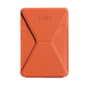 מעמד ארנק כתום Phone Stand & Wallet עם מדבקה לגב המכשיר מבית Moft X
