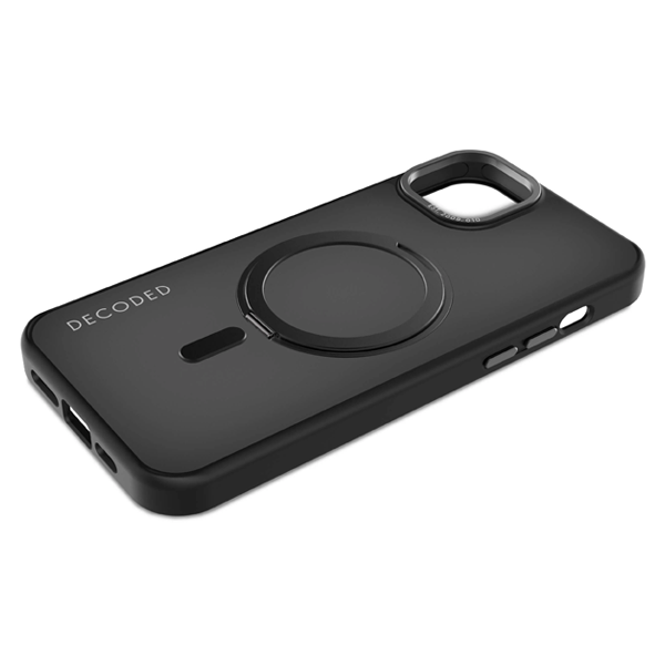כיסוי לאייפון 15 פרו שחור עם תופסן Decoded MagSafe אופנתי ועמיד