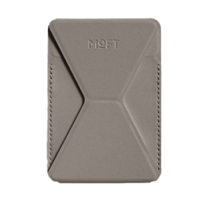 ארנק ומעמד אפור Phone Stand & Wallet עם מדבקה לגב המכשיר מבית Moft X