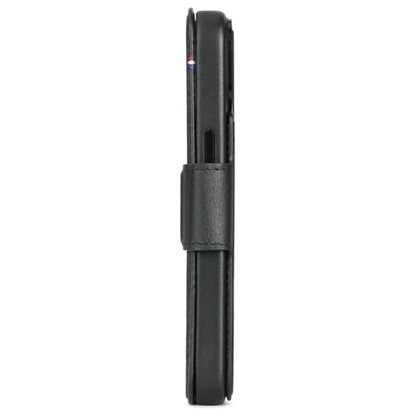 כיסוי עור לאייפון 15 פלוס שחור MagSafe DECODED עם ארנק כרטיסים נשלף