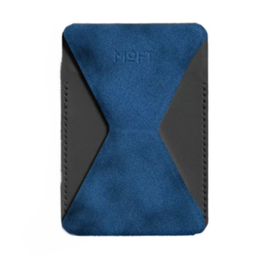 מעמד ארנק כחול Phone Stand & Wallet עם מדבקה לגב המכשיר מבית Moft X