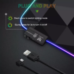 משטח עכבר לגיימרים Onikuma עם תאורת משטח RGB מותאמת אישית MP006