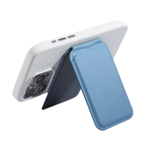 ארנק ומעמד תכלת Snap Flash Wallet תומך MagSafe מבית Moft