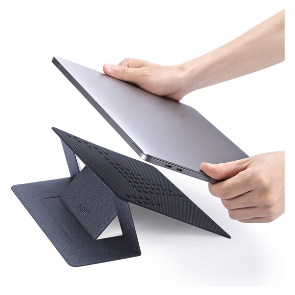 סטנד למחשב Moft Laptop Stand אפור חלל עם 2 מצבי עבודה שונים לישיבה ועמידה