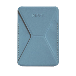 מעמד ארנק תכלת Phone Stand & Wallet עם מדבקה לגב המכשיר מבית Moft X