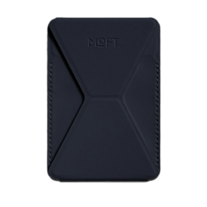 ארנק ומעמד כחול כהה Phone Stand & Wallet עם מדבקה לגב המכשיר מבית Moft X