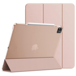 כיסוי דק iPad Pro 11 ורוד להגנה מלאה ועיצוב אופנתי חצי שקוף