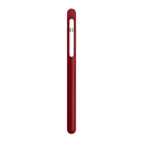כיסוי עור Apple Pencil אדום אפל מקורי לאחסון והגנה מקסימלית על העט שלך 2