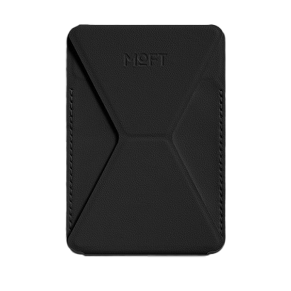 ארנק ומעמד שחור Phone Stand & Wallet עם מדבקה לגב המכשיר מבית Moft X
