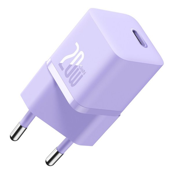 מטען קיר מהיר GaN5 סגול בהספק 20W מבית Baseus