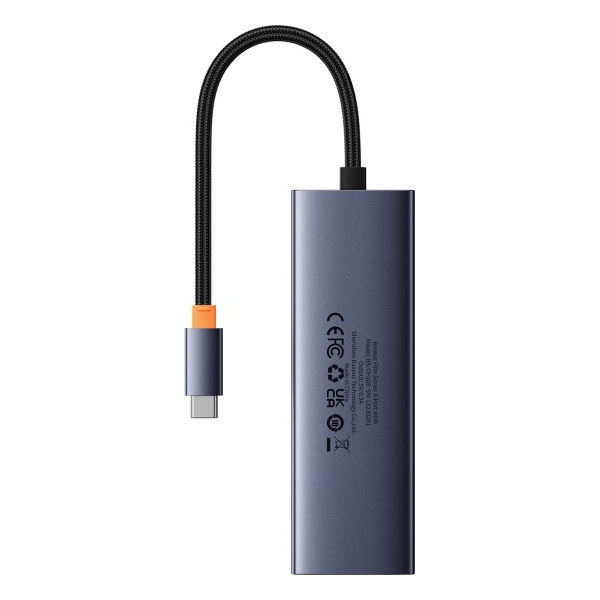 מפצל USB-C, קורא כרטיסים וכרטיס רשת 7-Port HUB מבית Baseus