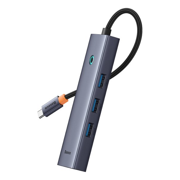 מפצל USB-C, קורא כרטיסים וכרטיס רשת 7-Port HUB מבית Baseus