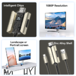 כבל Lightning ל-HDMI עם טעינת USB ורזולוציה 1080p באורך 2 מטר Yesido