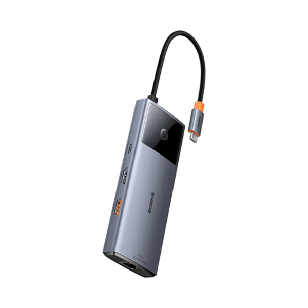 תחנת עגינה 6 ב-1 USB-C למחשב נייד עם חיבורים מגוונים Metal Gleam II מבית Baseus
