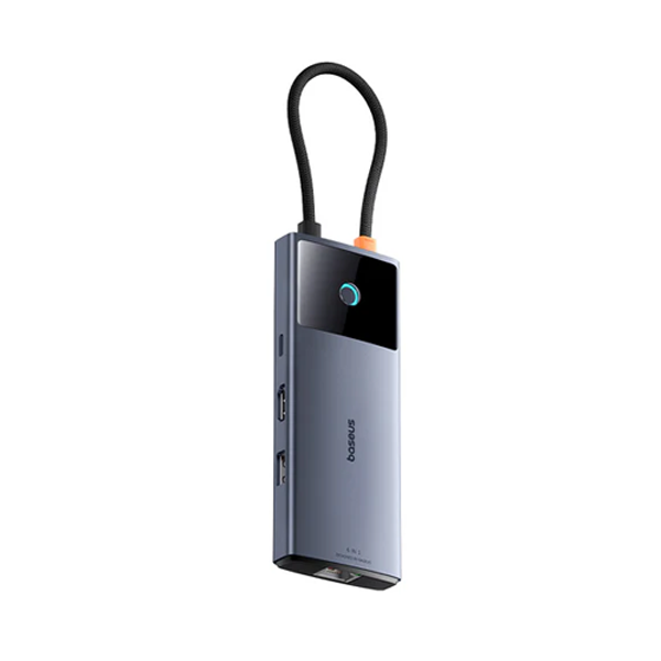 תחנת עגינה 6 ב-1 USB-C למחשב נייד עם חיבורים מגוונים Metal Gleam II מבית Baseus