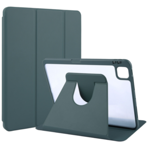 כיסוי פוליו iPad Pro 11 ירוק שקוף להגנה מיטבית שני מצבי צפייה ומקום לאחסון העט