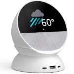רמקול חכם Amazon Echo Spot לבן עם עוזרת קולית Alexa