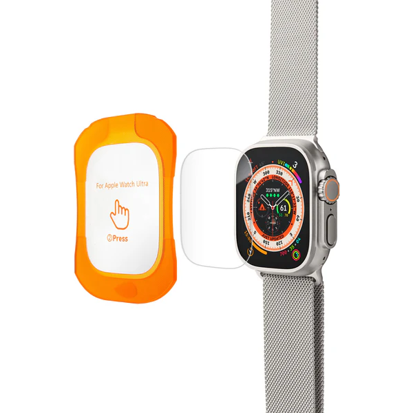 מדבקת זכוכית ל-Apple Watch Ultra להתקנה עצמית Laut Prime Glass