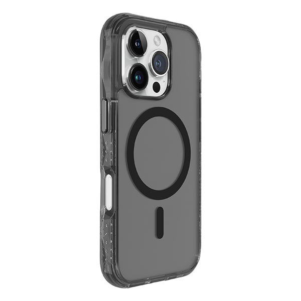 כיסוי Laut Crystal Matter X שקוף שחור לאייפון 16 פרו מקס תומך MagSafe