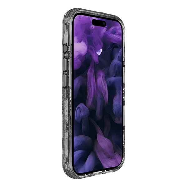 כיסוי Laut Crystal Matter X שקוף שחור לאייפון 16 פרו מקס תומך MagSafe