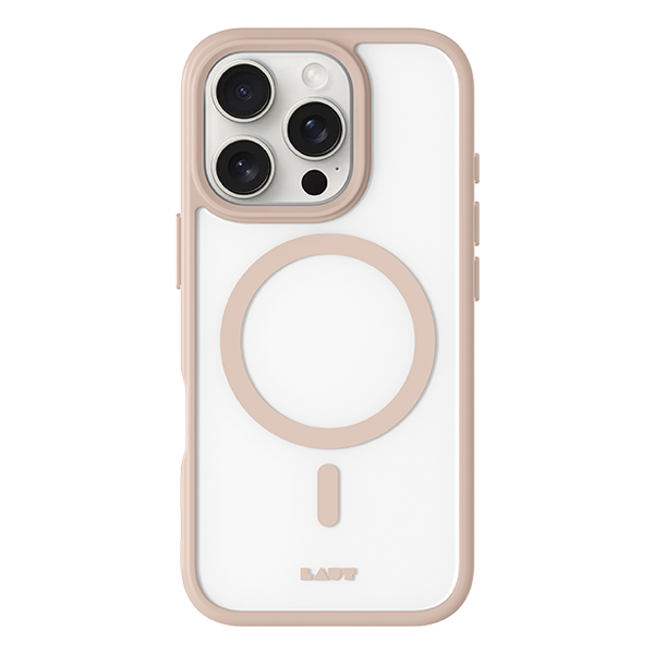 כיסוי Laut HUEX PROTECT בז׳ לאייפון 16 פרו מקס תומך MagSafe