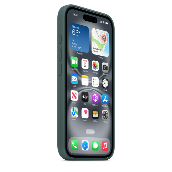 כיסוי סיליקון לאייפון 16 ירוק תומך Magsafe מקורי Apple Silicone Lake Green 6