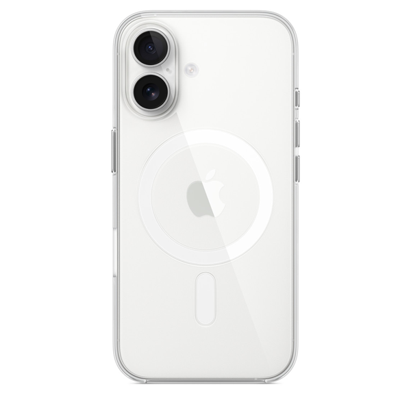 כיסוי סיליקון לאייפון 16 פלוס שקוף תומך MagSafe מקורי Apple Silicone Clear