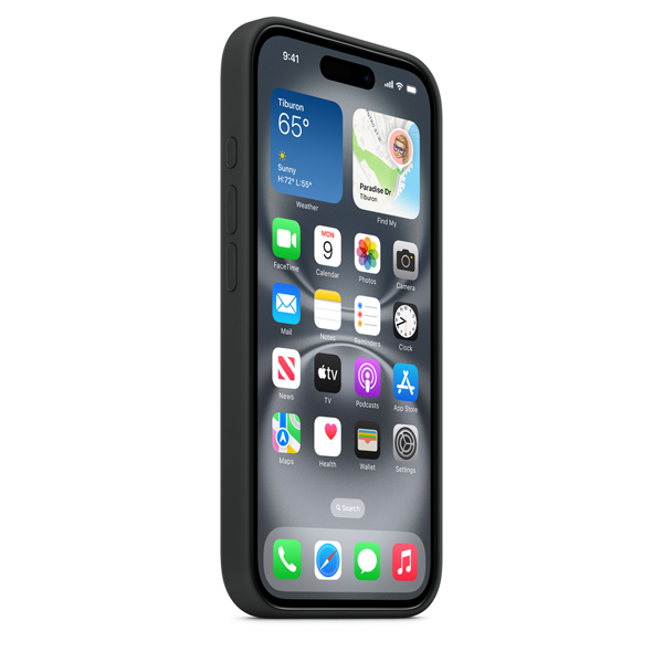כיסוי סיליקון לאייפון 16 שחור תומך Magsafe מקורי Apple Silicone Black 6