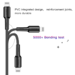 כבל טעינה 1 מטר משולב 3 ב-1 חיבורי Micro, Type-C וLightning מבית Yesido CA41