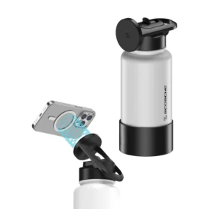 בקבוק מים 950 מ"ל שומר על קור עם מעמד MagSafe לסמארטפון Scosche MFMS32 לבן