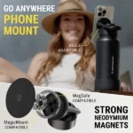 בקבוק מים 650 מ"ל שומר על קור עם מעמד MagSafe לסמארטפון Scosche MFMS22