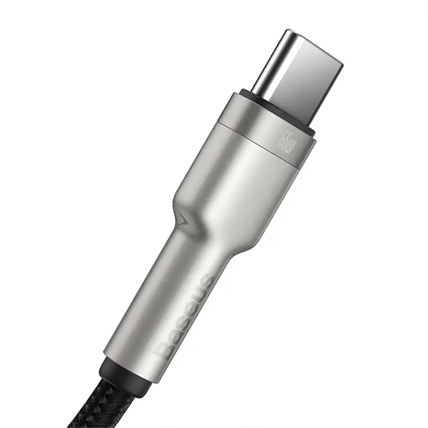 כבל Type-C קצר להעברת נתונים עם טעינה מהירה 66W קומפקטי ונוח Baseus Cafule
