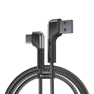 כבל טעינה 1.2 מטר Type-C בעיצוב 90 מעלות עם טעינה מהירה 18W מבית Yesido CA80