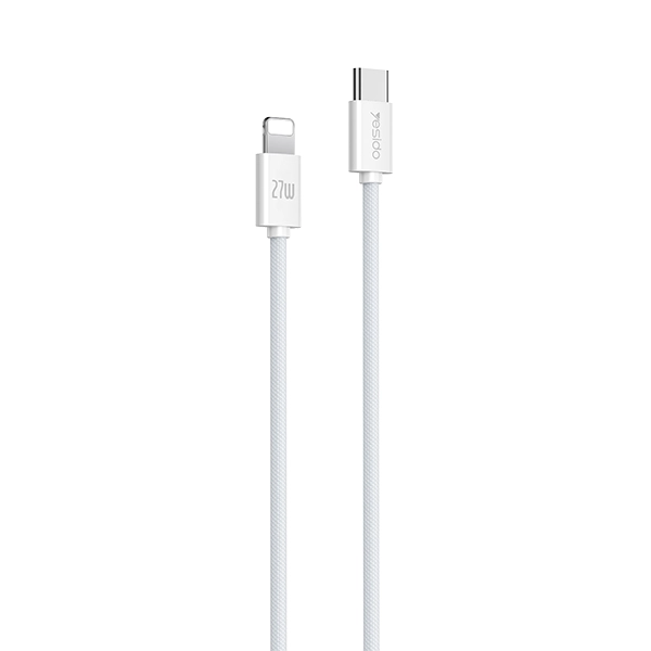 כבל טעינה ונתונים שזור Type-C לLightning אורך 1.2 מטר 27W מבית Yesido CA170