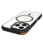 כיסוי לאייפון 16 פרו מקס שקוף שחור כתום Echo Wave Mini איכותי Beelan