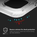 כיסוי מגן שקוף לאייפון 16 אפור Echo Wave Plus תומך MagSafe עם הגנה בפינות Beelan