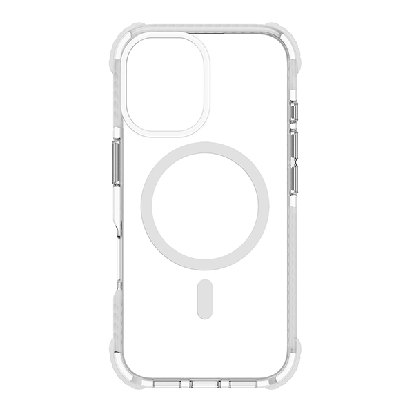 כיסוי מגן שקוף לאייפון 16 אפור Echo Wave Plus תומך MagSafe עם הגנה בפינות Beelan