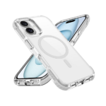 כיסוי מגן שקוף לאייפון 16 אפור Echo Wave Plus תומך MagSafe עם הגנה בפינות Beelan