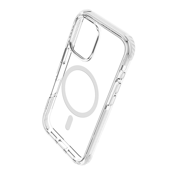כיסוי מגן שקוף לאייפון 16 אפור Echo Wave Plus תומך MagSafe עם הגנה בפינות Beelan